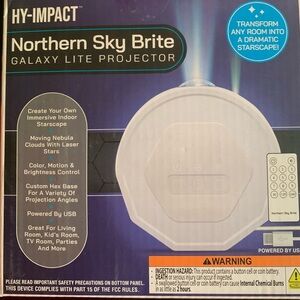 3/$20- HY-IMPACT Northern Sky Brite Galaxy Lite Projector-NWOT